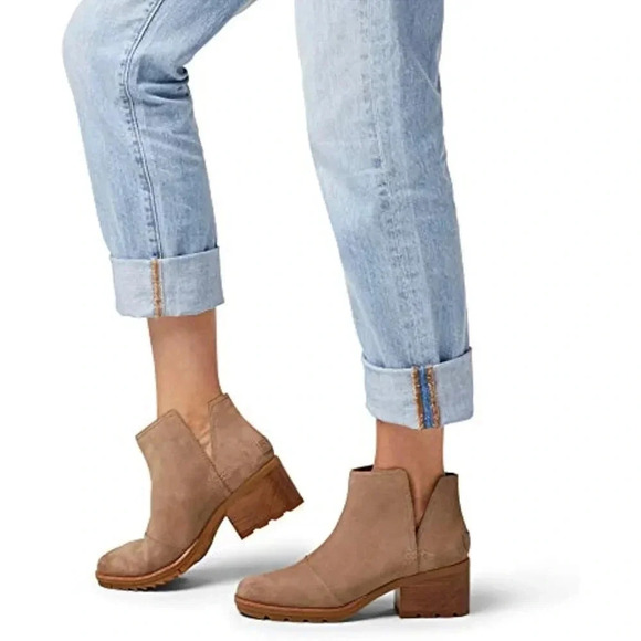 Sorel  Women's Cate Cut Out Bootie Waterproof Ankle Boot Ash Brown NWOB - Picture 1 of 8